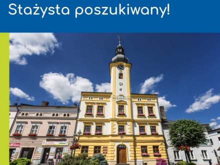 Stażysta poszukiwany! - grafika z ratuszem